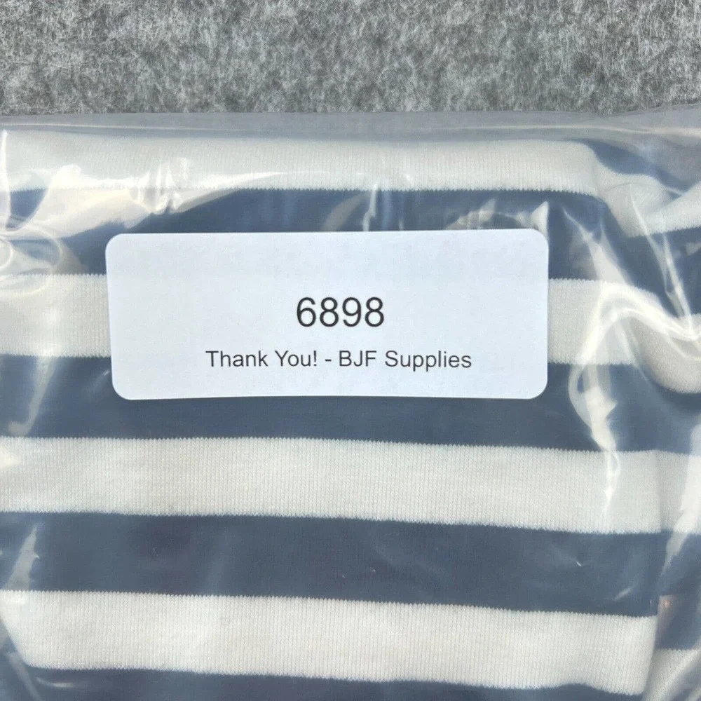 J Jill Sweater Womens Extra Large Petite‎ Blue Striped Long Sleeve V Neck Knit